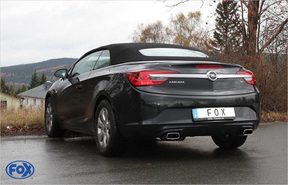 Fox Duplex Auspuff Sportauspuff Komplettanlage für Opel Cascada 1,4 88/103kW 1,6