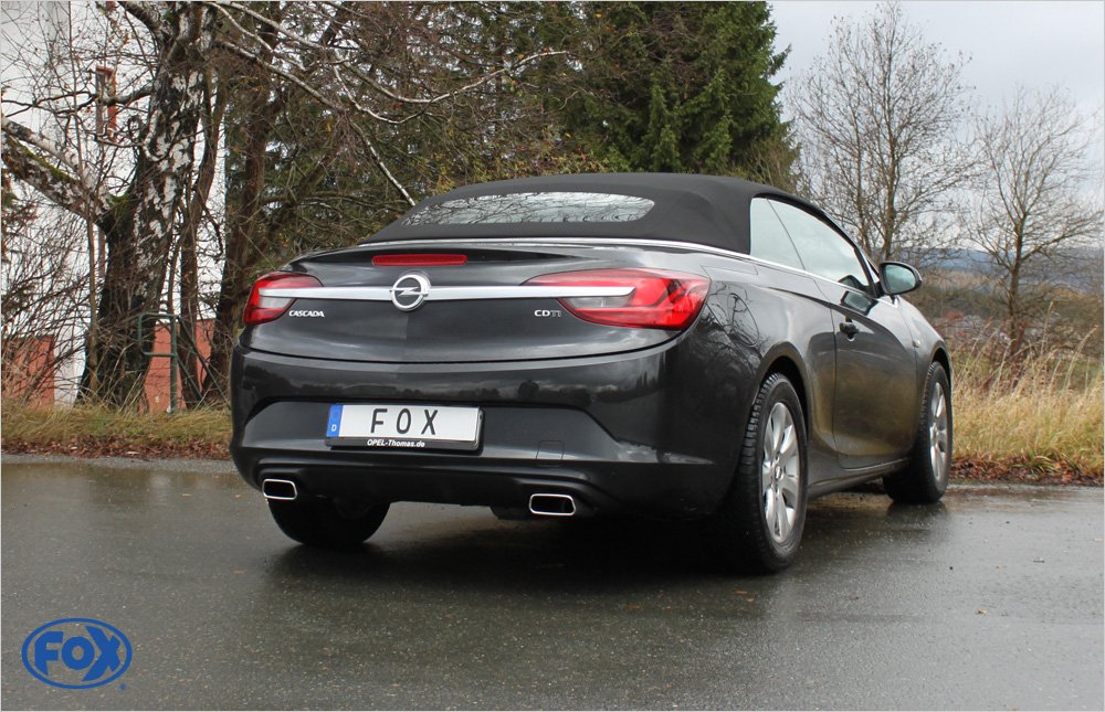 Fox Duplex Auspuff Sportauspuff Komplettanlage für Opel Cascada 1,4 88/103kW 1,6