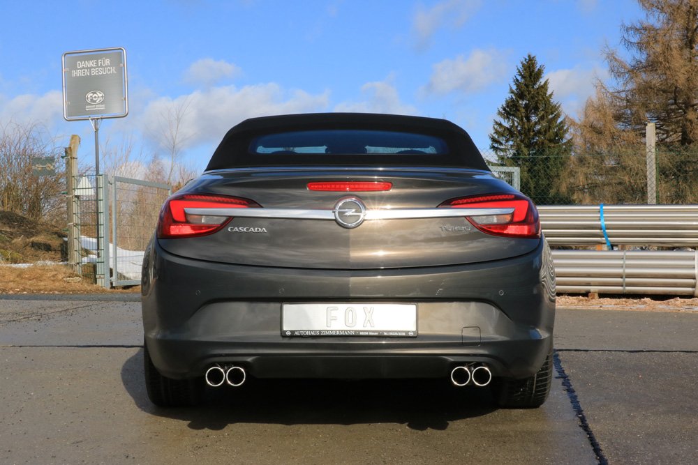 Fox Duplex Auspuff Sportauspuff Komplettanlage für Opel Cascada 1,4 88/103kW 1,6