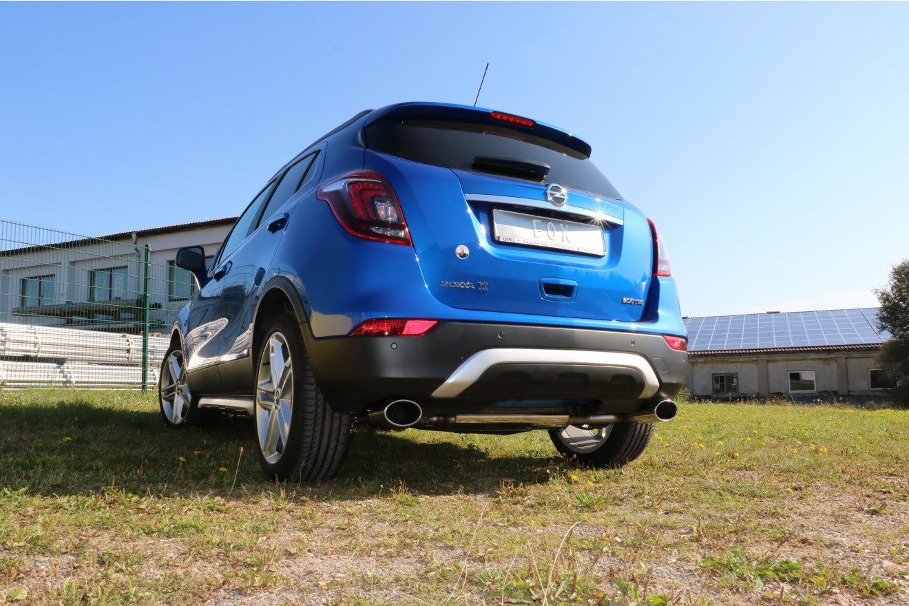 Fox Duplex Auspuff Sportauspuff Endschalldämpfer für Opel Mokka 4x4 4x2 1,4l 103