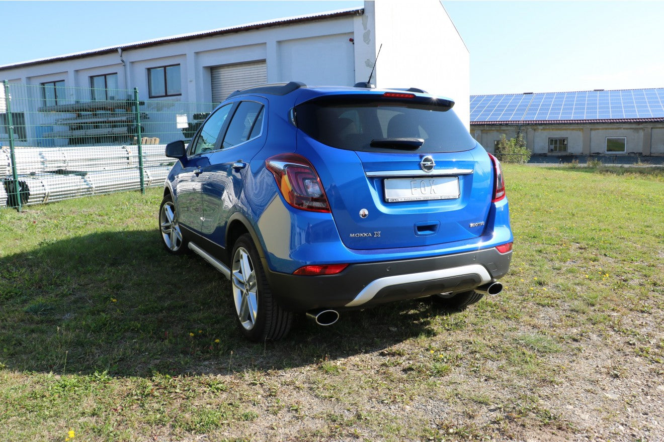Fox Duplex Auspuff Sportauspuff Endschalldämpfer für Opel Mokka 4x4 4x2 1,4l 103