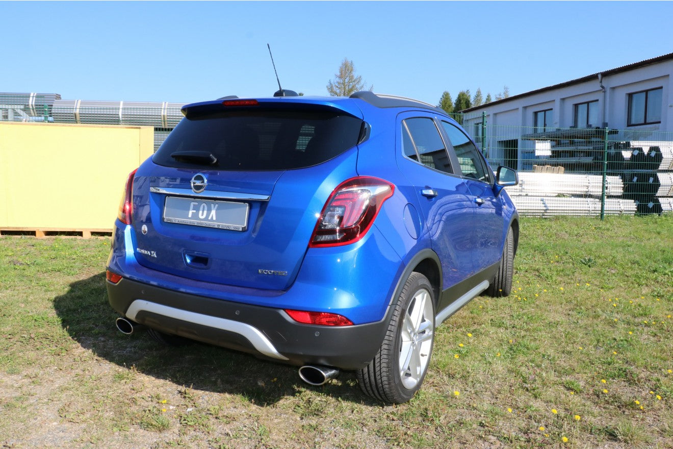 Fox Duplex Auspuff Sportauspuff Endschalldämpfer für Opel Mokka 4x4 4x2 1,4l 103