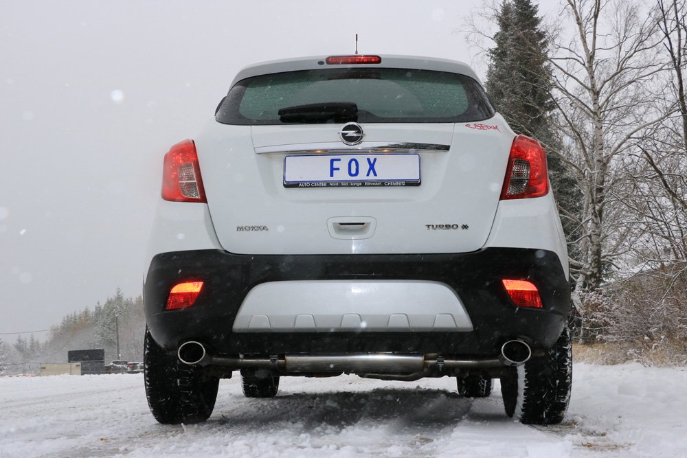Fox Duplex Auspuff Sportauspuff Sportendschalldämpfer für Opel Mokka 4x4 1,4l
