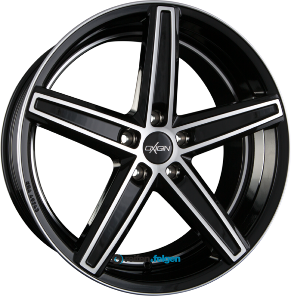 OXIGIN 18 CONCAVE 10.5x20 ET23 5x112 NB66.6 Black Full Polish mit Hinterdrehung (BFPHD)