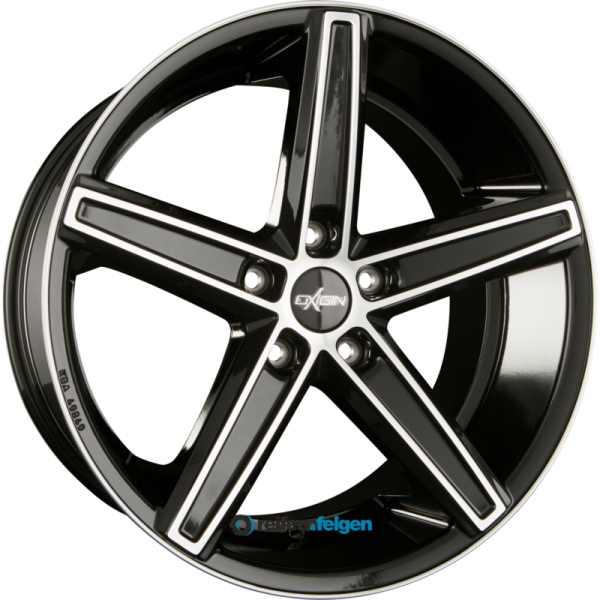 OXIGIN 18 CONCAVE 9.5x19 ET45 5x120 NB65.1 Black Full Polish (BFP)