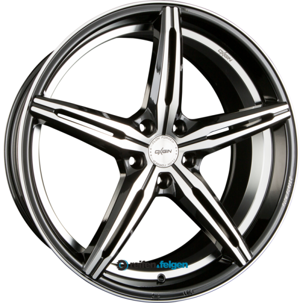 OXIGIN 23 DIAMOND 9.5x19 ET25 5x112 NB66.6 Black Full Polish mit Hinterdrehung (BFPHD)
