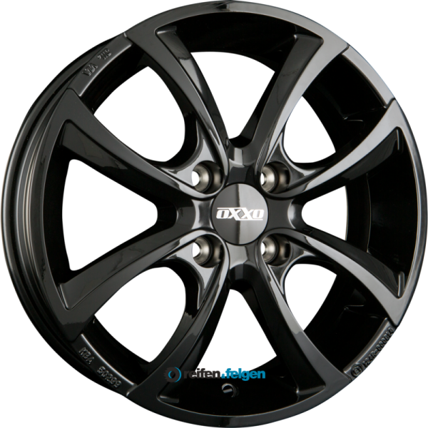 OXXO TELESTO (OX10) 5.5x15 ET42 4x100 NB60.1 GLOSSY Black - Schwarz Glanz
