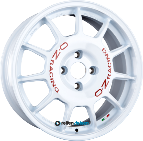 OZ LEGGENDA 7x17 ET30 4x100 NB68 Race White + Red Lettering