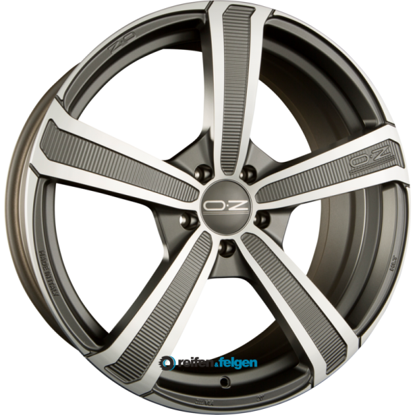 OZ MONTECARLO HLT 9.5x20 ET33 5x112 NB79 Matt Dark Graphite Diamond Cut