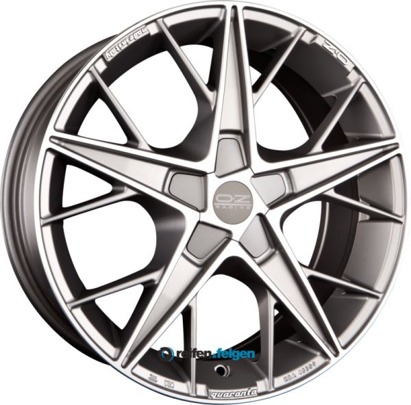 OZ-Racing QUARANTA 9.5x19 ET32 5x114.3 NB75 Grigio Corsa Diamond Cut