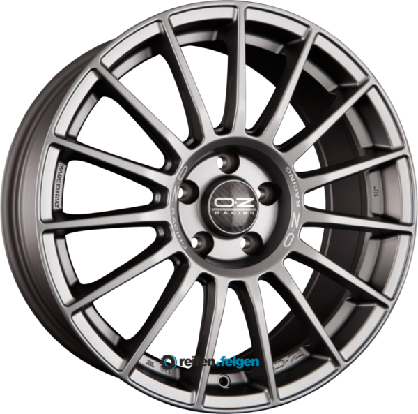 OZ-Racing SUPERTURISMO LM 7x17 ET42 4x100 NB68 Matt Graphite + Silver Lettering