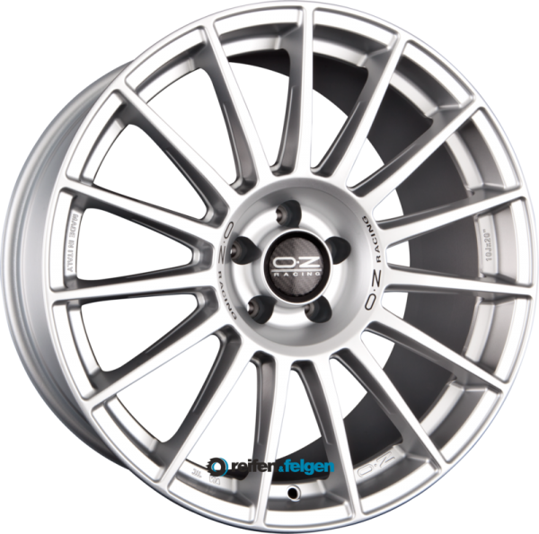 OZ SUPERTURISMO DAKAR 10.5x21 ET40 5x120 NB79 Matt Race Silver + Black Lettering