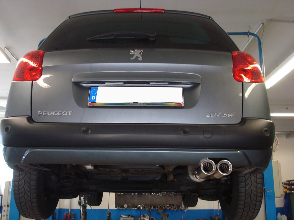 Fox Auspuff Sportauspuff Endschalldämpfer für Peugeot 207 SW 1.4l 54/70/72kW