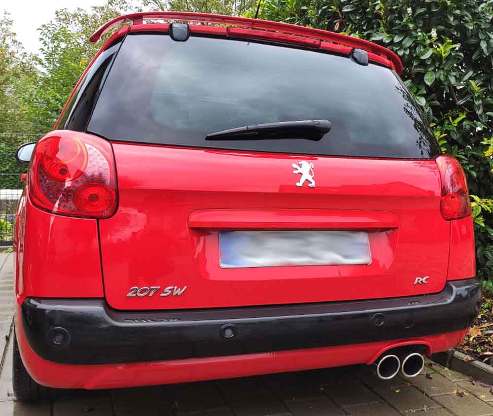 Fox Auspuff Sportauspuff Endschalldämpfer für Peugeot 207 SW RC 1.6l 128W