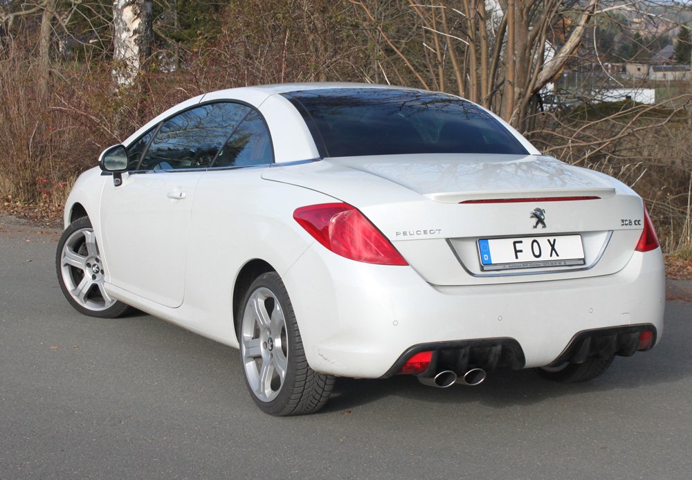 Fox Auspuff Sportauspuff Endschalldämpfer für Peugeot 308 cc 1.6l 115kW