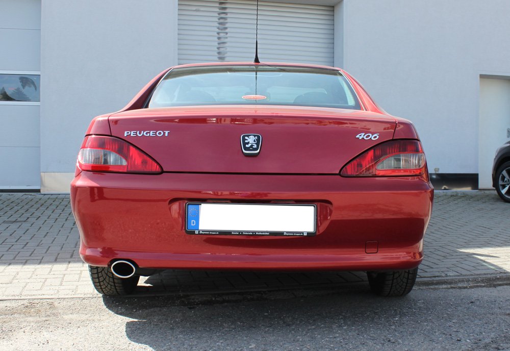 Fox Auspuff Sportauspuff Endschalldämpfer für Peugeot 406 Limo 1,6l 65kW 1,8l
