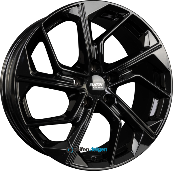 PLATIN P 116 8.5x19 ET30 5x112 NB66.6 Black werk91-4 8,5x19 ET30 5x112 Alufelge Schwarz