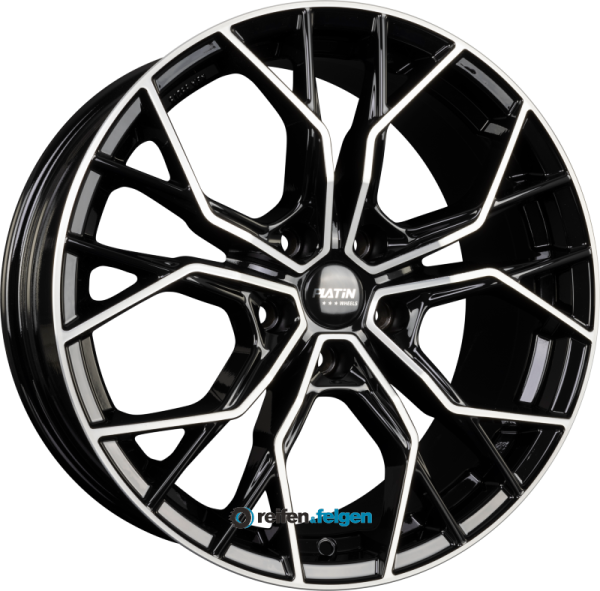 PLATIN P 118 8x18 ET30 5x112 NB66.6 Black Polished werk91-4 8x18 ET30 5x112 Alufelge Schwarz