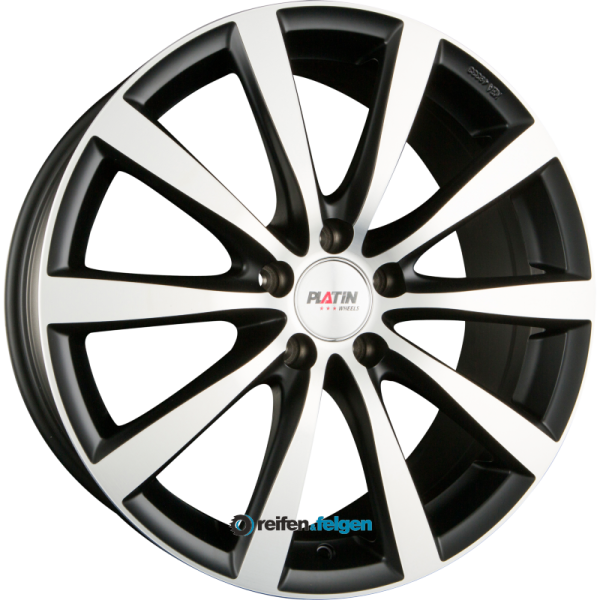 PLATIN P 66 8x19 ET38 5x112 NB66.6 Schwarz Matt Poliert