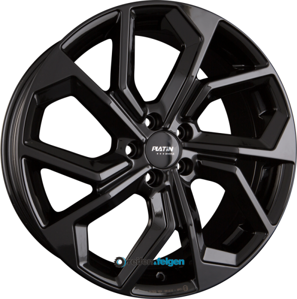 PLATIN P 97 7.5x18 ET40 5x112 NB57.1 Black Glossy werk91-4 7,5x18 ET40 5x112 Alufelge Schwarz