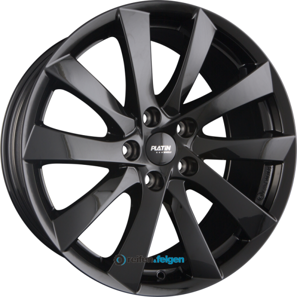 PLATIN WHEELS P 106 9.5x19 ET45 5x114.3 NB64.1 Diamant Schwarz