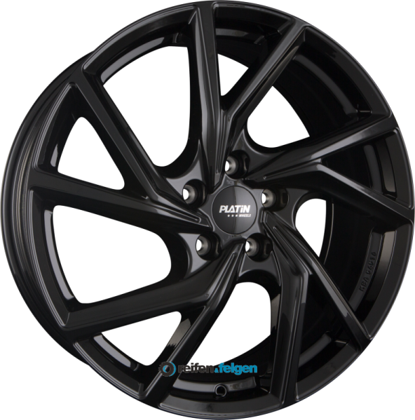 PLATIN WHEELS P 107 7.5x19 ET32 5x112 NB66.6 Diamant Schwarz