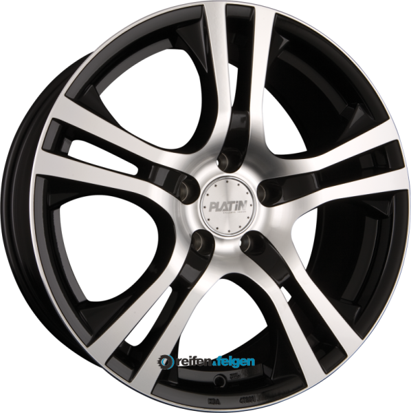 PLATIN WHEELS P 53 6.5x16 ET31 5x114.3 NB72.6 Schwarz Poliert