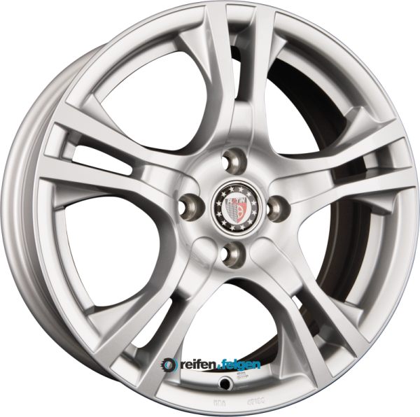 PLATIN WHEELS P 53 6x15 ET38 4x100 NB63.4 Silber