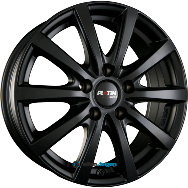 PLATIN WHEELS P 69 6.5x16 ET32 4x108 NB65.1 Schwarz Matt