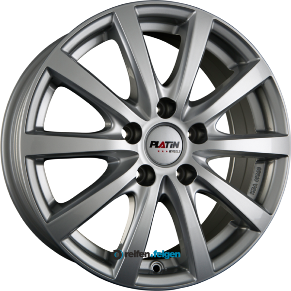 PLATIN WHEELS P 69 6.5x16 ET37.5 4x108 NB63.4 Polar Silber