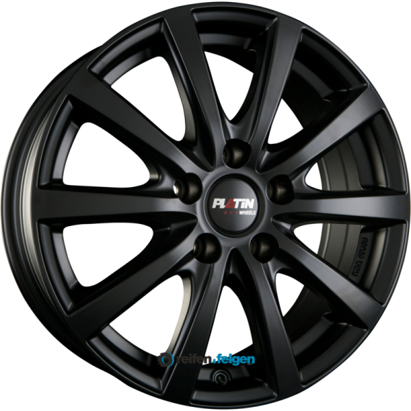 PLATIN WHEELS P 69 6.5x16 ET37.5 4x108 NB65.1 Schwarz Matt