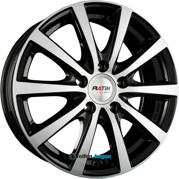 PLATIN WHEELS P 69 7.5x17 ET51 5x120 NB65.1 Schwarz Poliert