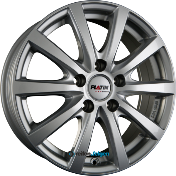 PLATIN WHEELS P 69 7x17 ET50 5x108 NB63.4 Polar Silber