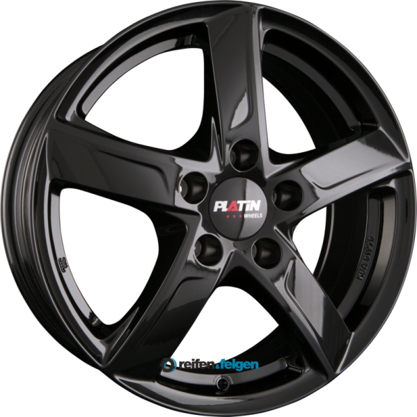 PLATIN WHEELS P 84 6.5x16 ET38 5x100 NB57.1 Diamant Schwarz