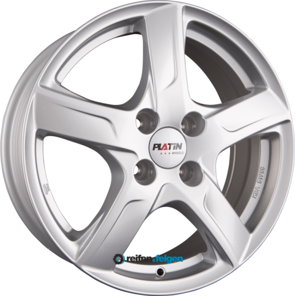 PLATIN WHEELS P 84 7x17 ET44 4x100 NB63.3 Polar Silber