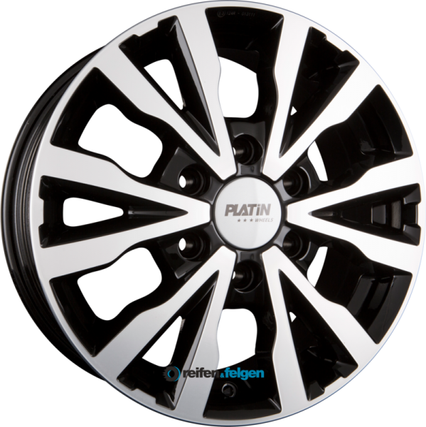PLATIN WHEELS P 86 6.5x17 ET54 6x130 NB84.1 Black Polished