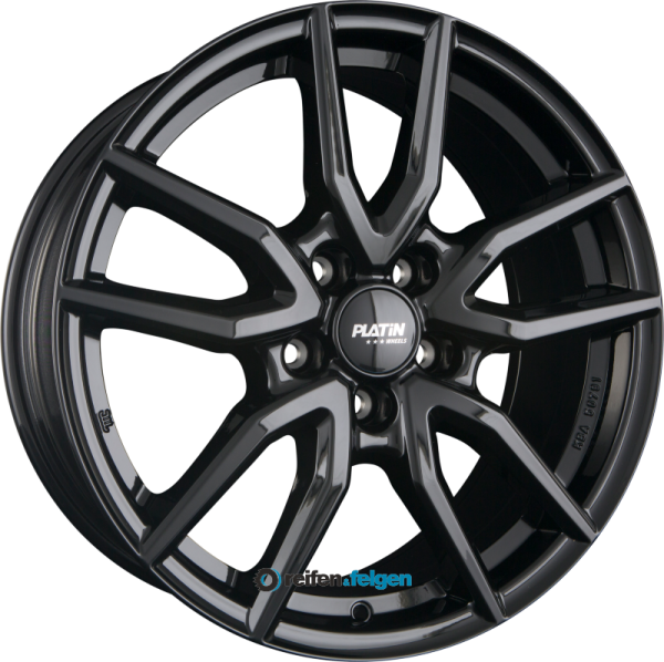 PLATIN WHEELS P 92 6.5x16 ET40 5x114.3 NB70.1 Diamant Schwarz
