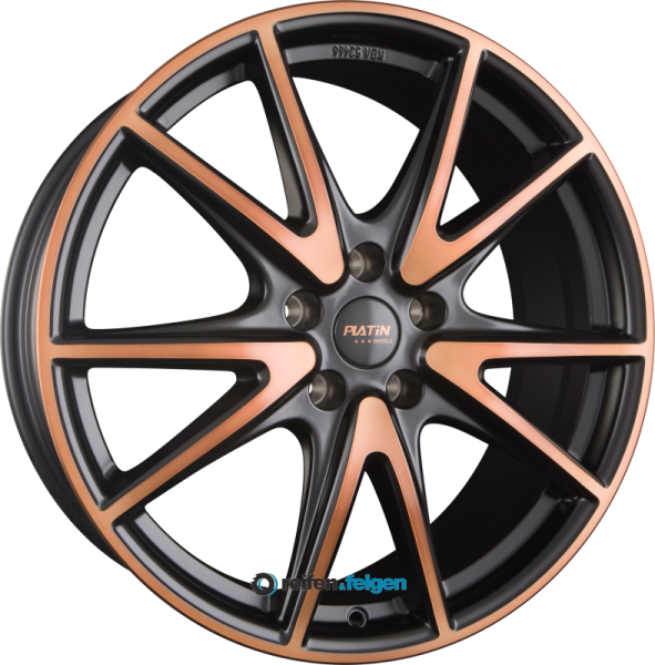 PLATIN WHEELS P 99 8x19 ET47 5x112 NB66.6 Jetblack Copper Matt werk91-4 8x19 ET47 5x112 Alufelge Schwarz