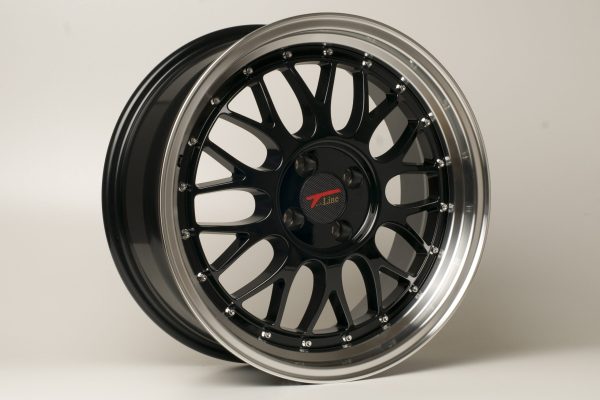 GTP 020 7,5x17 4x100 ET35 Schwarz Poliert GTP WHEELS 7,5x17 ET35 4x100 Alufelge