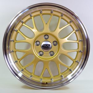 GTP 020 7,5x17 4x100 ET35 Gold Poliert GTP WHEELS 7,5x17 ET35 4x100 Alufelge Gold