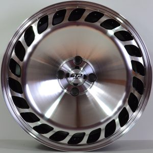 GTP 023 7,5x17 4x100 ET35 Schwarz Gefräst GTP WHEELS 7,5x17 ET35 4x100 Alufelge