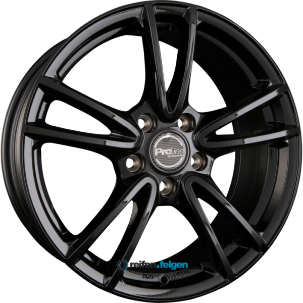 ProLine Wheels CX300 6.5x16 ET38 5x105 NB56.6 Black Gloss werk91-4 6,5x16 ET38 5x105 Alufelge Schwarz