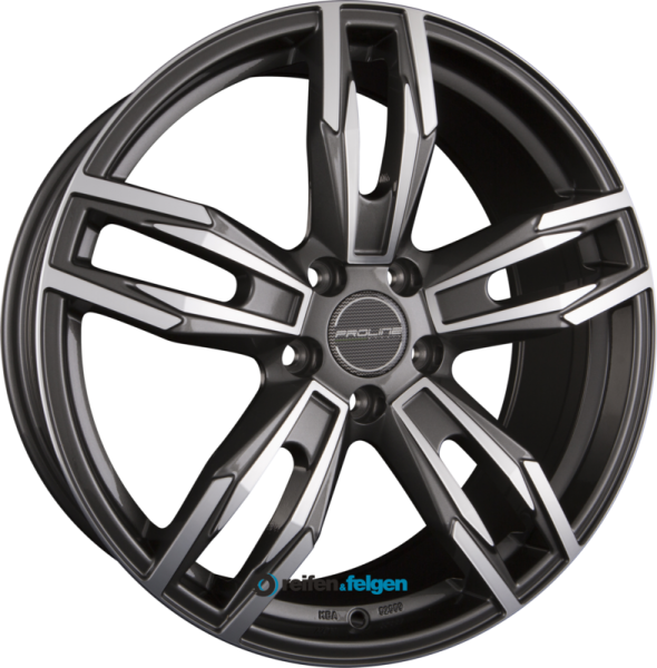 ProLine Wheels PXD 8x20 ET35 5x120 NB72.6 Grey Polished (GP) werk91-4 8x20 ET35 5x120 Alufelge