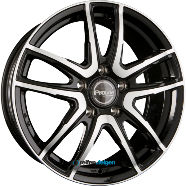 ProLine Wheels PXV 7x17 ET35 5x114.3 NB74.1 Black Polished
