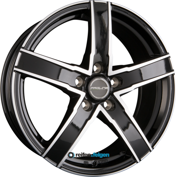ProLine Wheels SX100 7x17 ET40 5x114.3 NB74.1 Black Polished (BP)