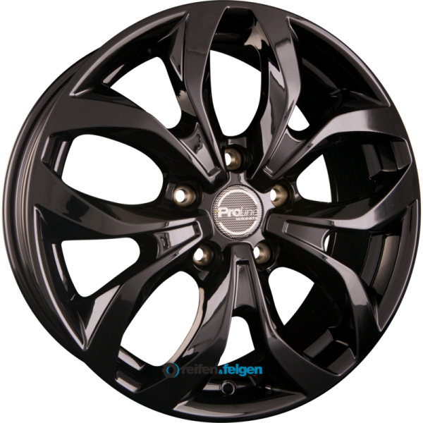 ProLine Wheels TX100 7x17 ET51 5x112 NB66.5 Black Glossy werk91-4 7x17 ET51 5x112 Alufelge Schwarz