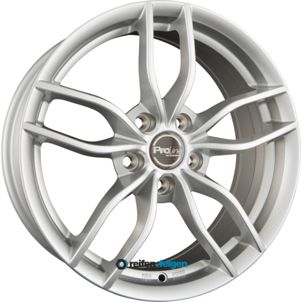ProLine Wheels ZX100 7.5x18 ET42 5x112 NB66.6 Arctic Silver (AS) werk91-4 7,5x18 ET42 5x112 Alufelge Silber