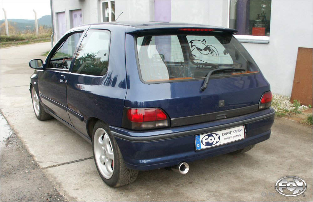 Fox Auspuff Sportauspuff Endschalldämpfer für Renault Clio I B/C 57 1,8l