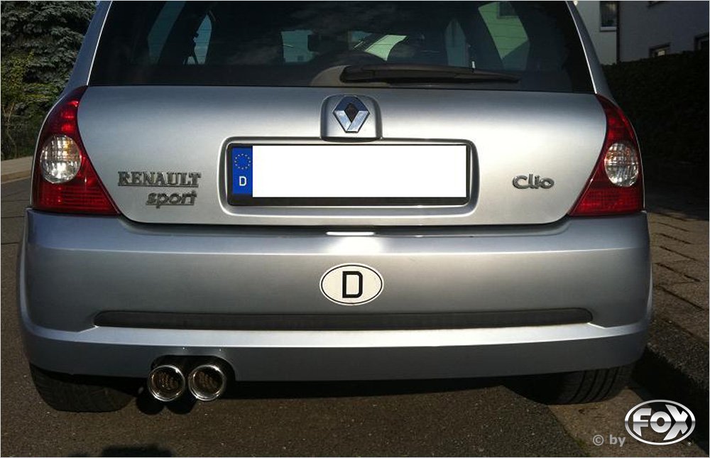 Fox Auspuff Sportauspuff Komplettanlage für Renault Clio II B 2.0l 16V 124kW