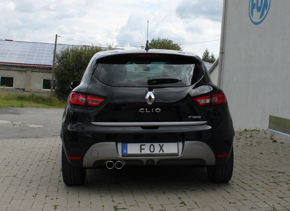 Fox Auspuff Sportauspuff Endschalldämpfer für Renault Clio IV GT 1.2l 87/88kW